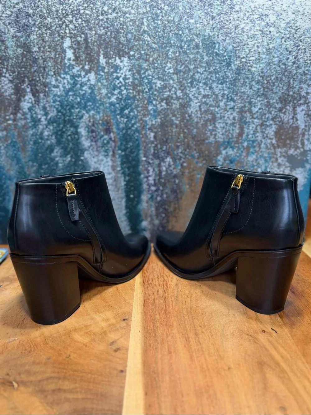 Franco Sarto Minimalist Vivica Square Toe Ankle Boots Black Size 11